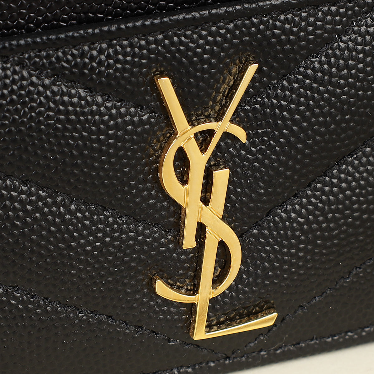 YSL Black Cassandre Matelasse Card Case