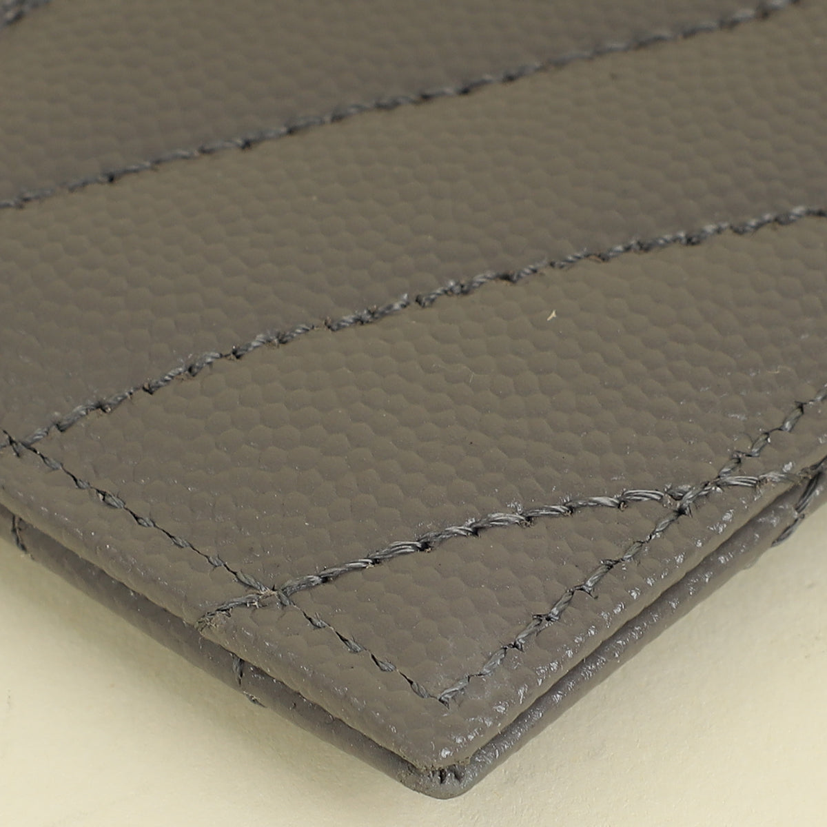 YSL Grey Cassandre Matelasse Card Case