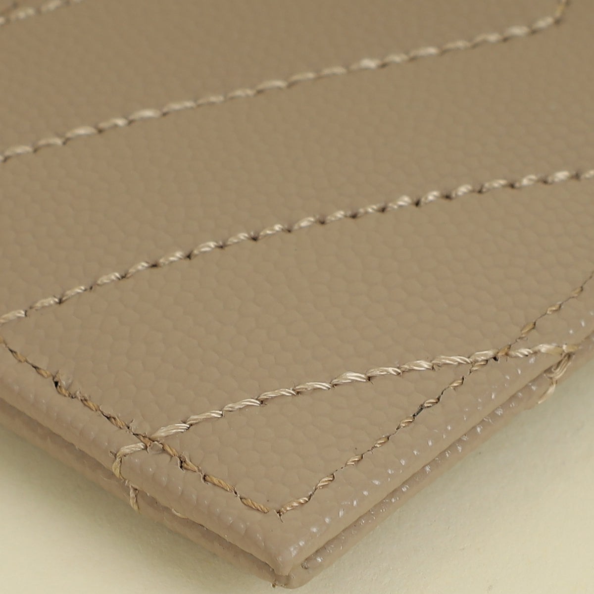 YSL Beige Cassandre Matelasse Card Case
