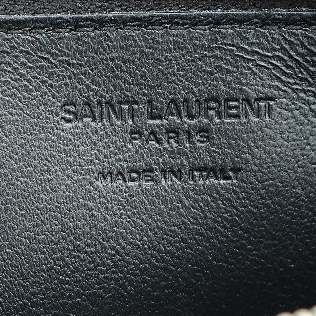 YSL Black Zip Pouch Card Holder