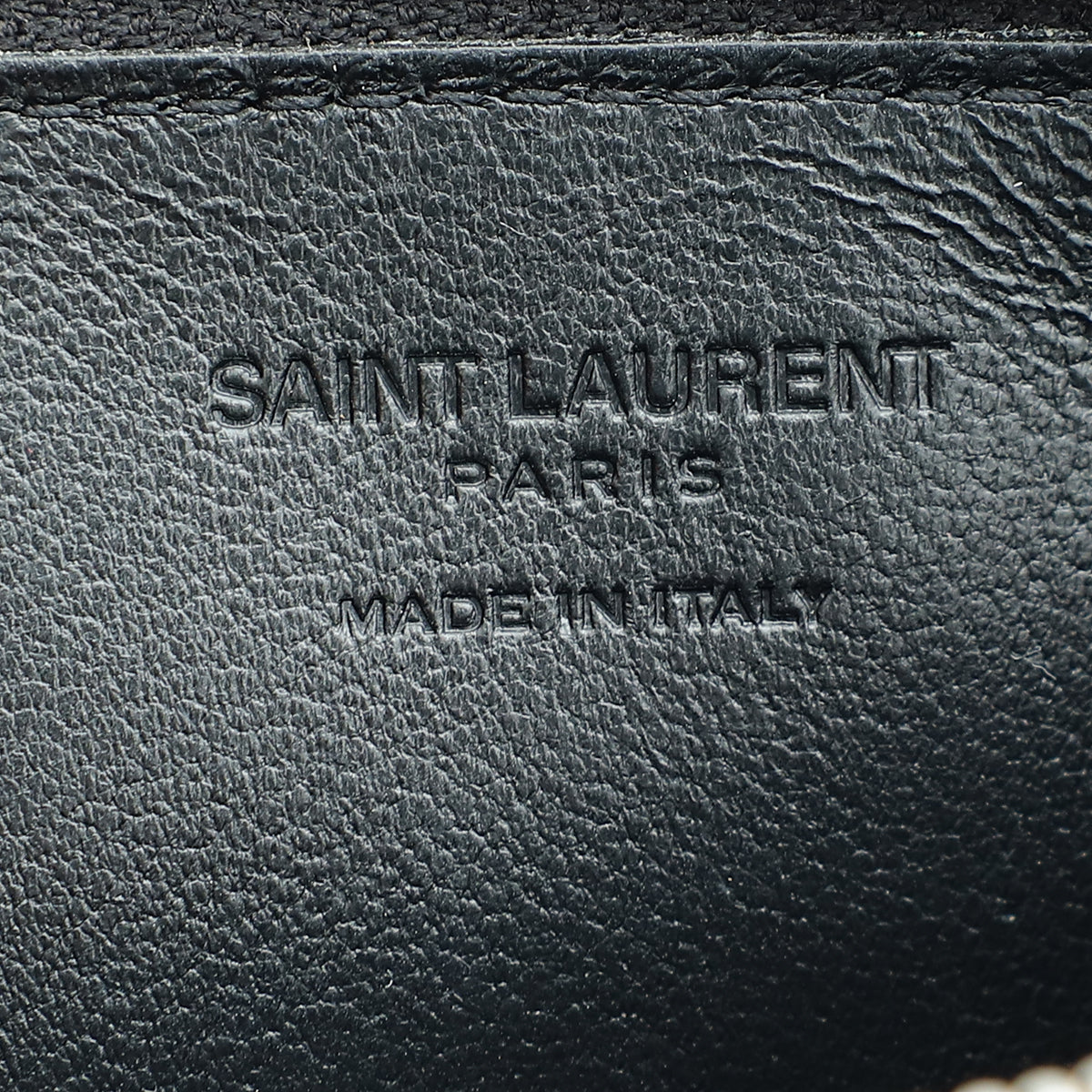 YSL Black Zip Pouch Card Holder