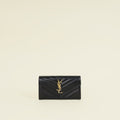 YSL Black Cassandre Large Flap Wallet