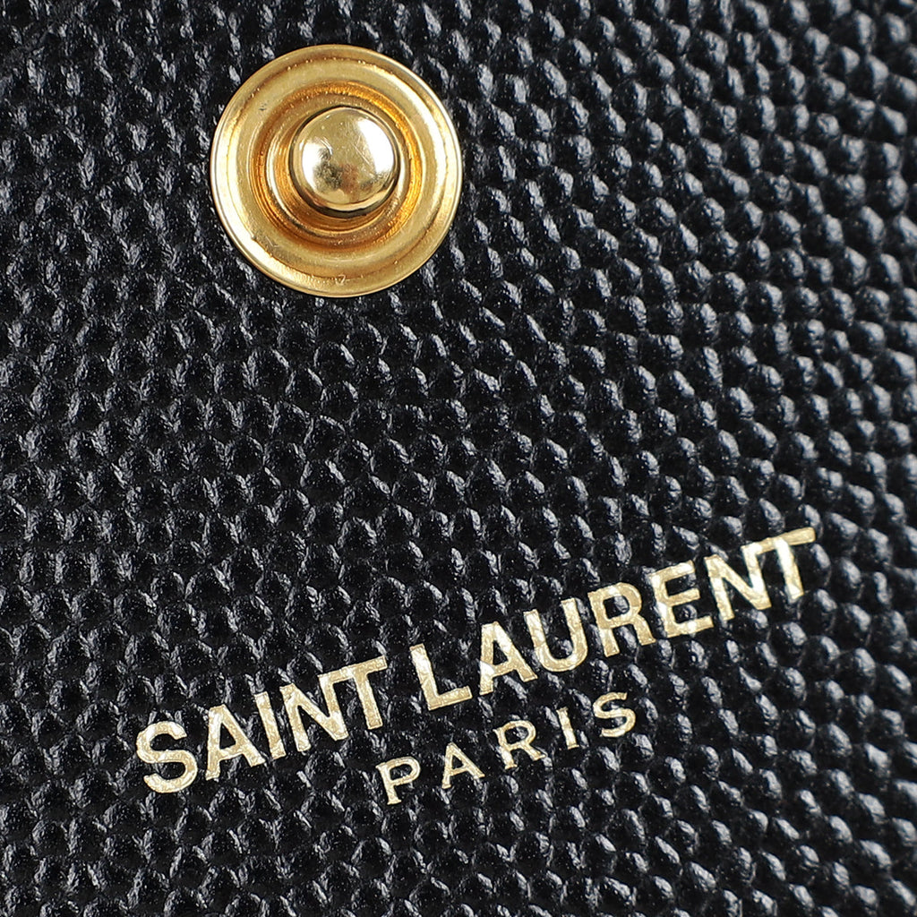 YSL Black Cassandre Large Flap Wallet