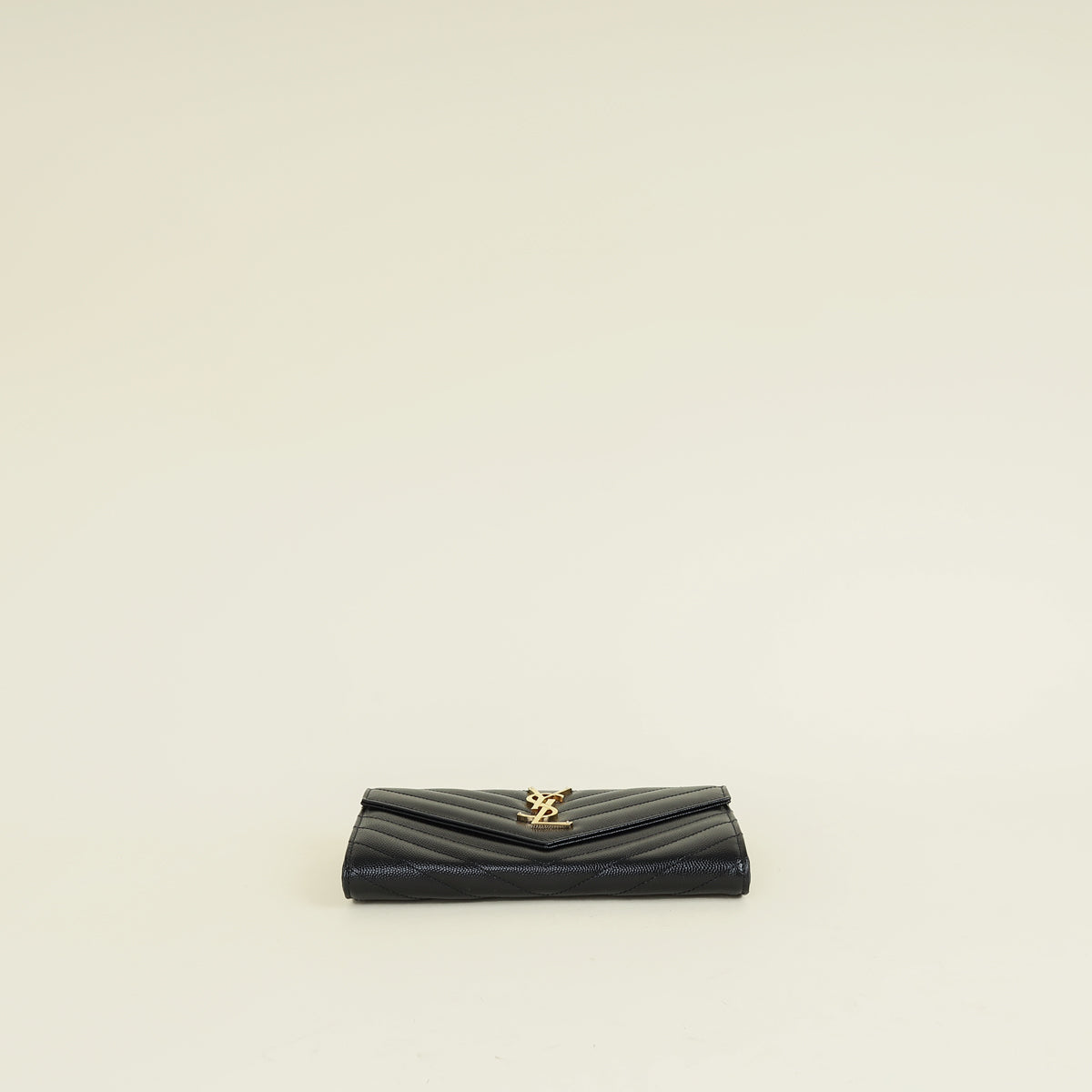 YSL Black Cassandre Large Flap Wallet