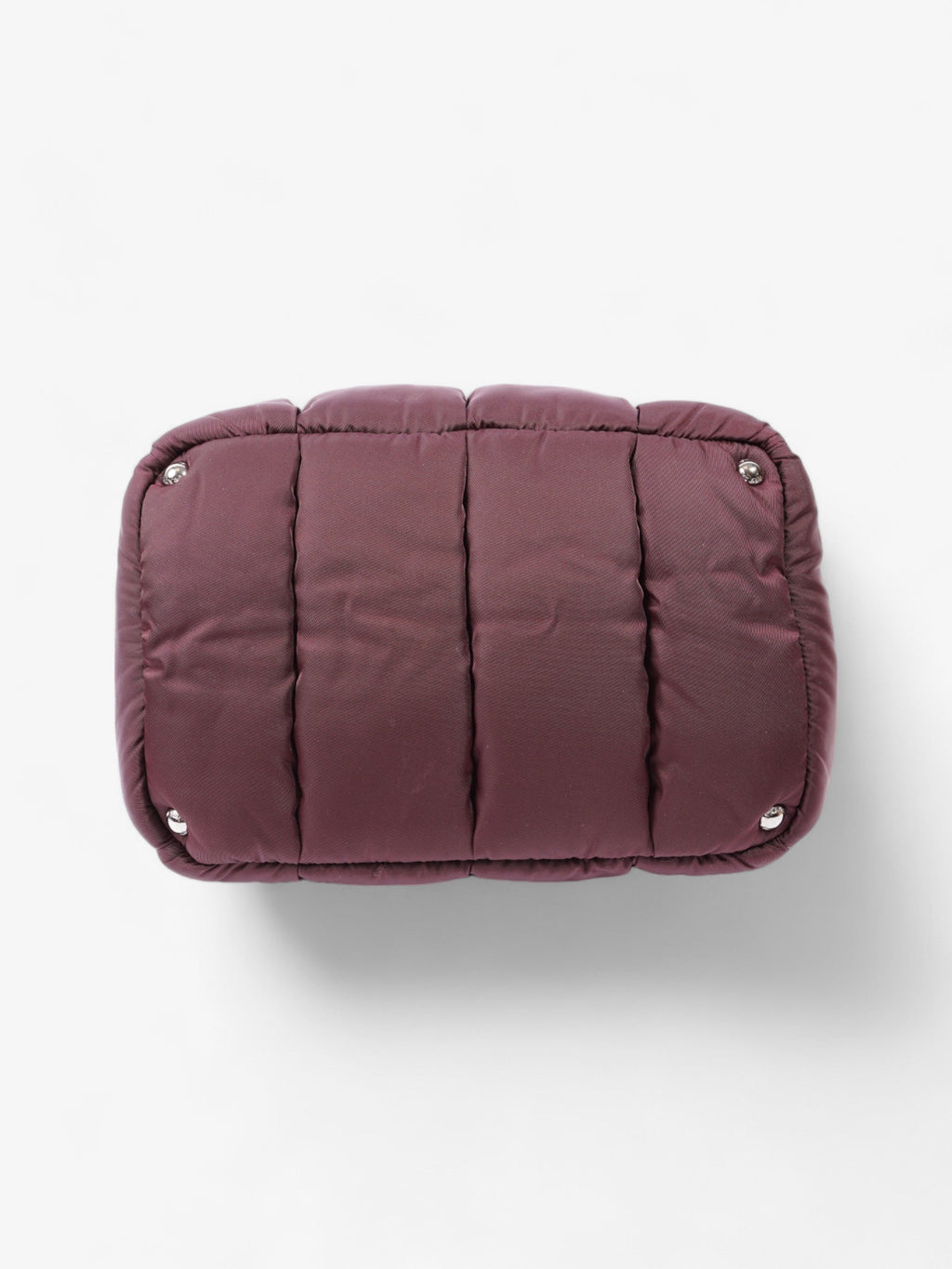 Prada Puffer Tote Burgundy Re Nylon