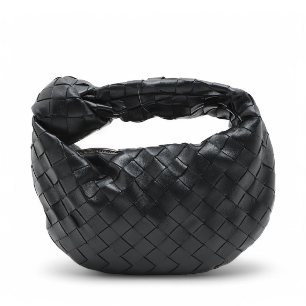 Bottega Veneta Black Intrecciato Leather Mini Jodie [Clearance Sale]