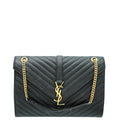 YSL Black Monogram Satchel Large Bag