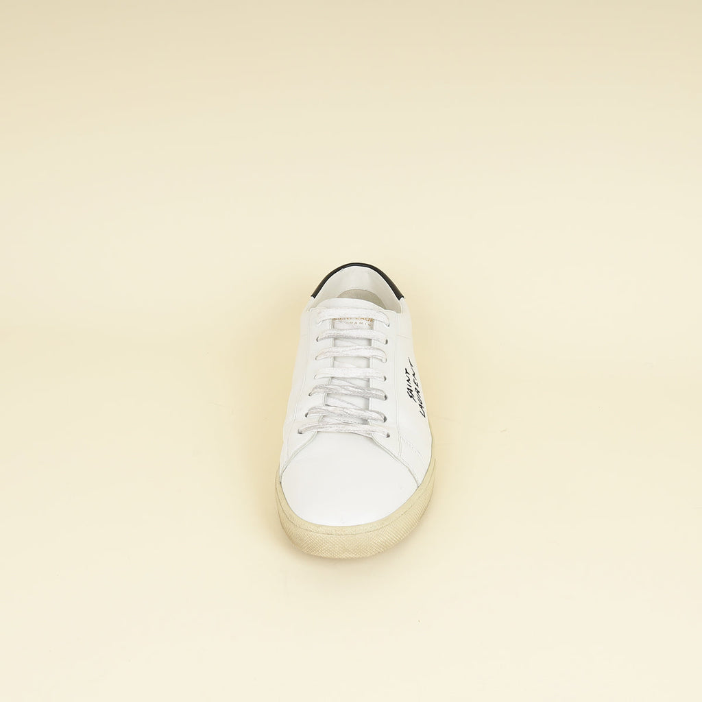 YSL Bicolor Court Classic sl/06 Embroidered Sneaker 44