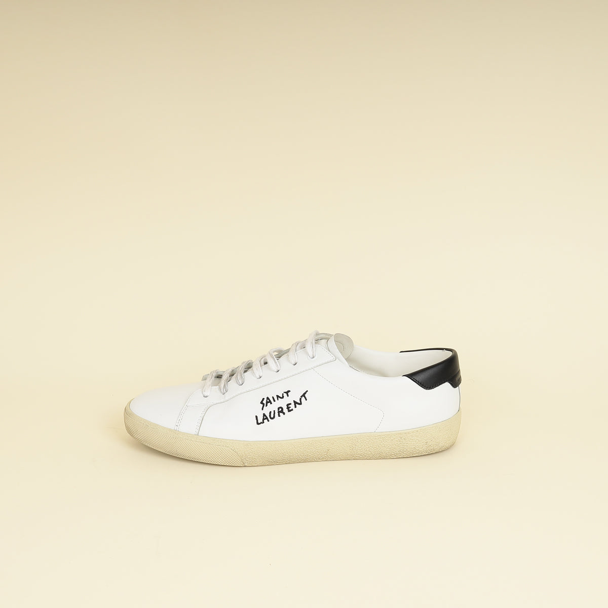 YSL Bicolor Court Classic sl/06 Embroidered Sneaker 44