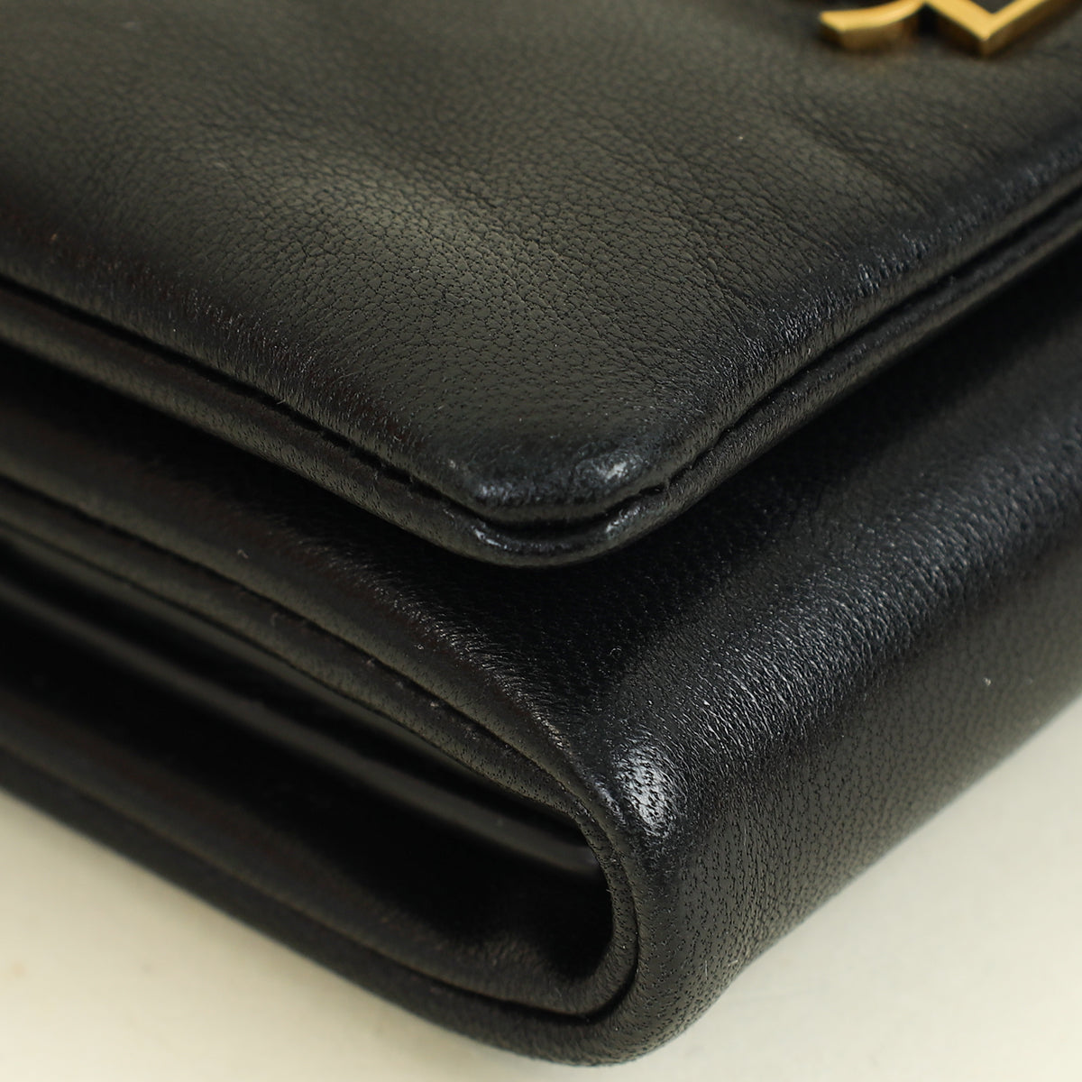 YSL Black Calypso Compact Wallet