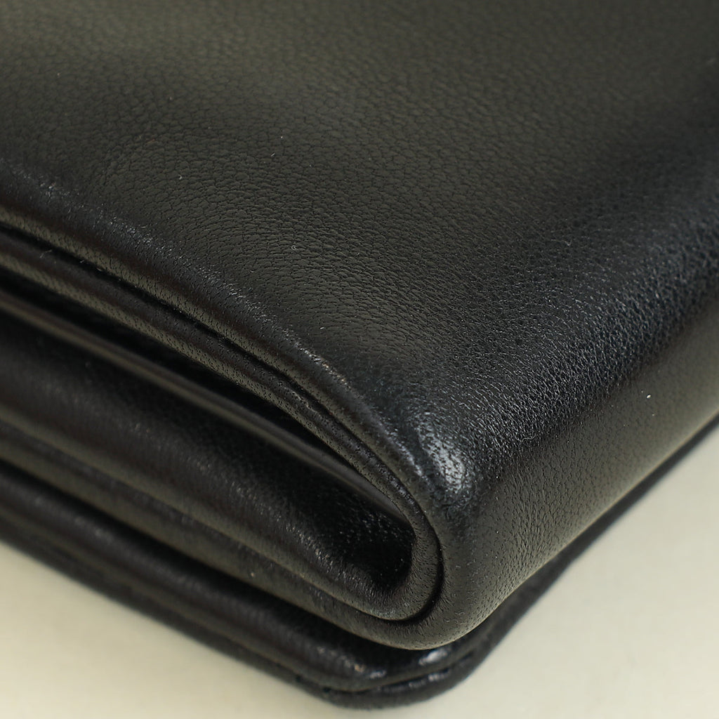 YSL Black Calypso Compact Wallet
