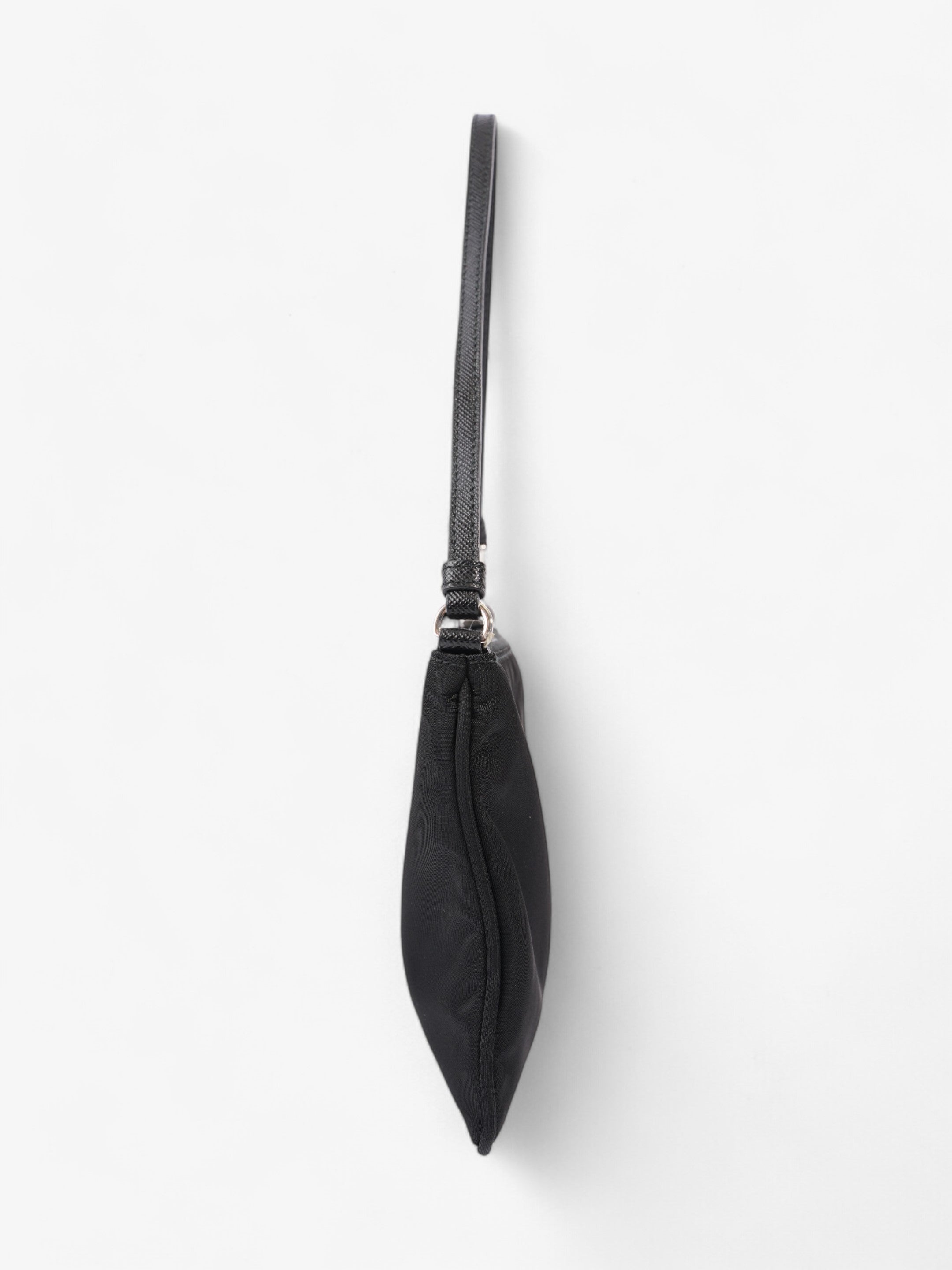 Prada Triangle Shoulder Bag Black Re Nylon