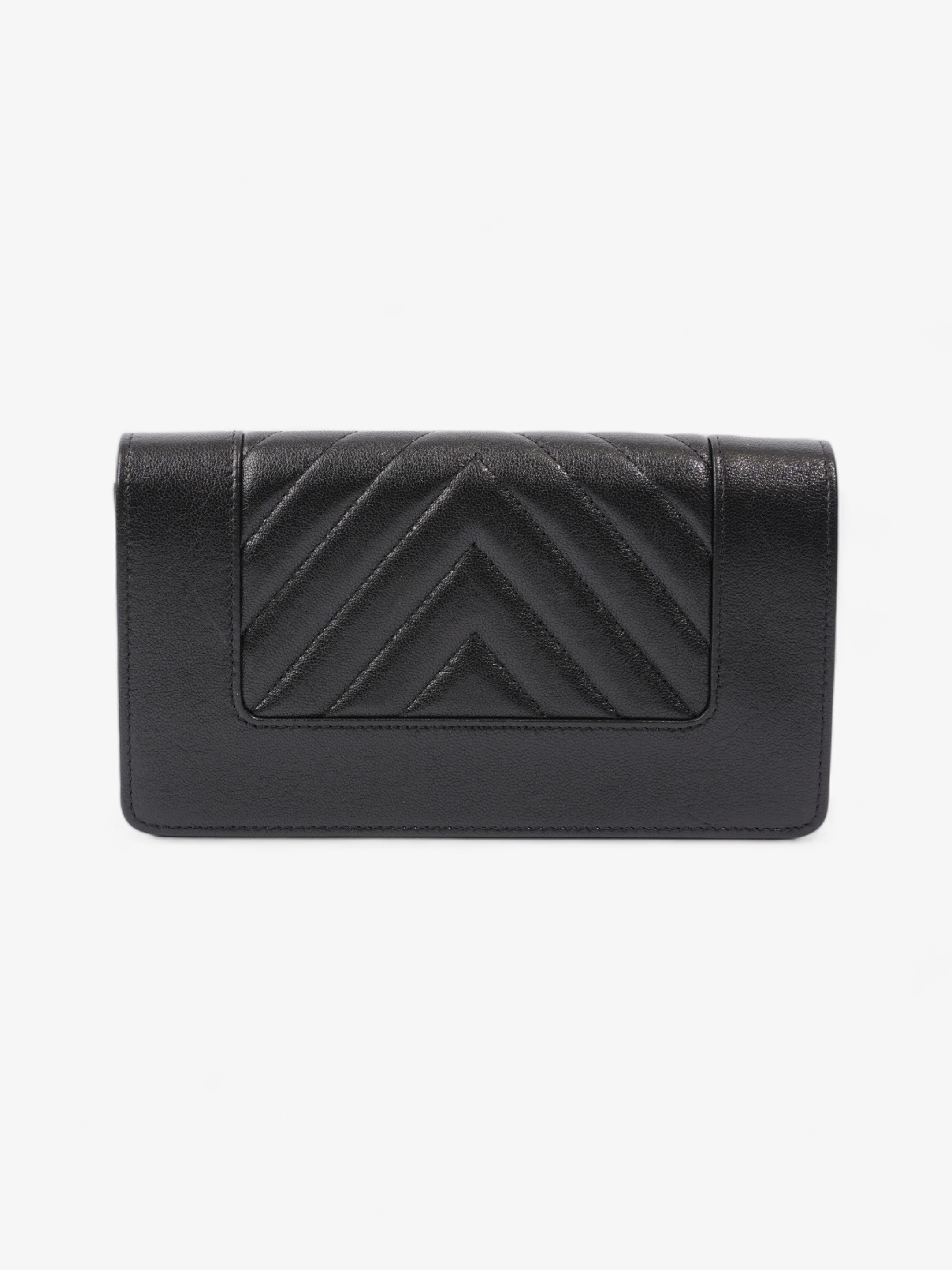 Chanel Mademoiselle Continental Wallet Black Caviar Leather