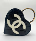 Chanel 1995 Vintage Barbie Black Heart Vanity Bag
