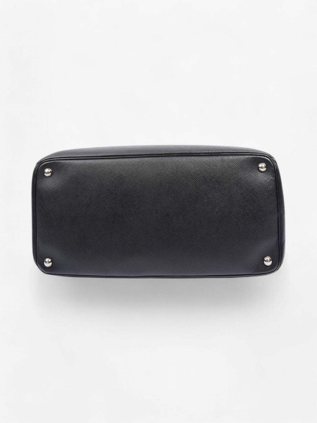 Prada Turnlock Twin Tote Black Saffiano Leather
