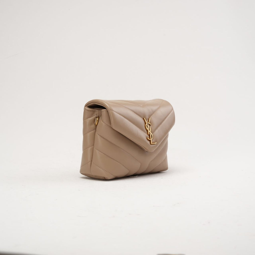 Saint Laurent LouLou Toy Crossbody Leather Dark Beige 2020