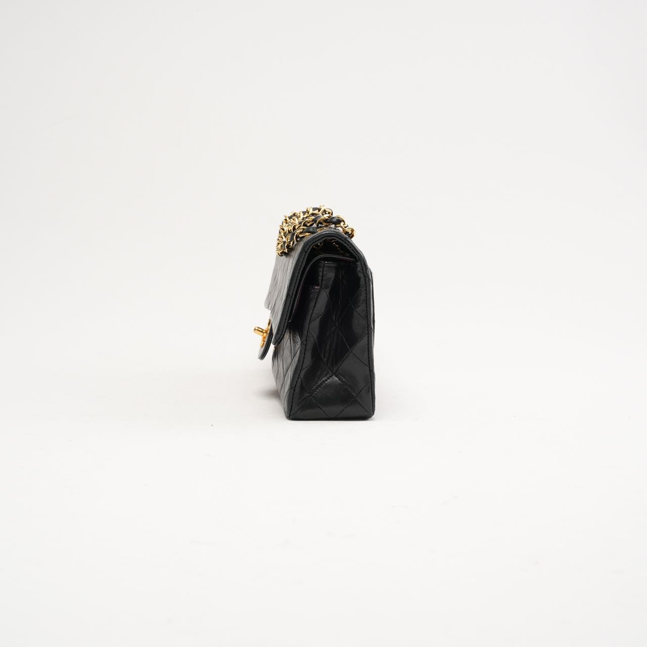 Chanel Vintage Timeless Small Double Flap Lamb Black 1991