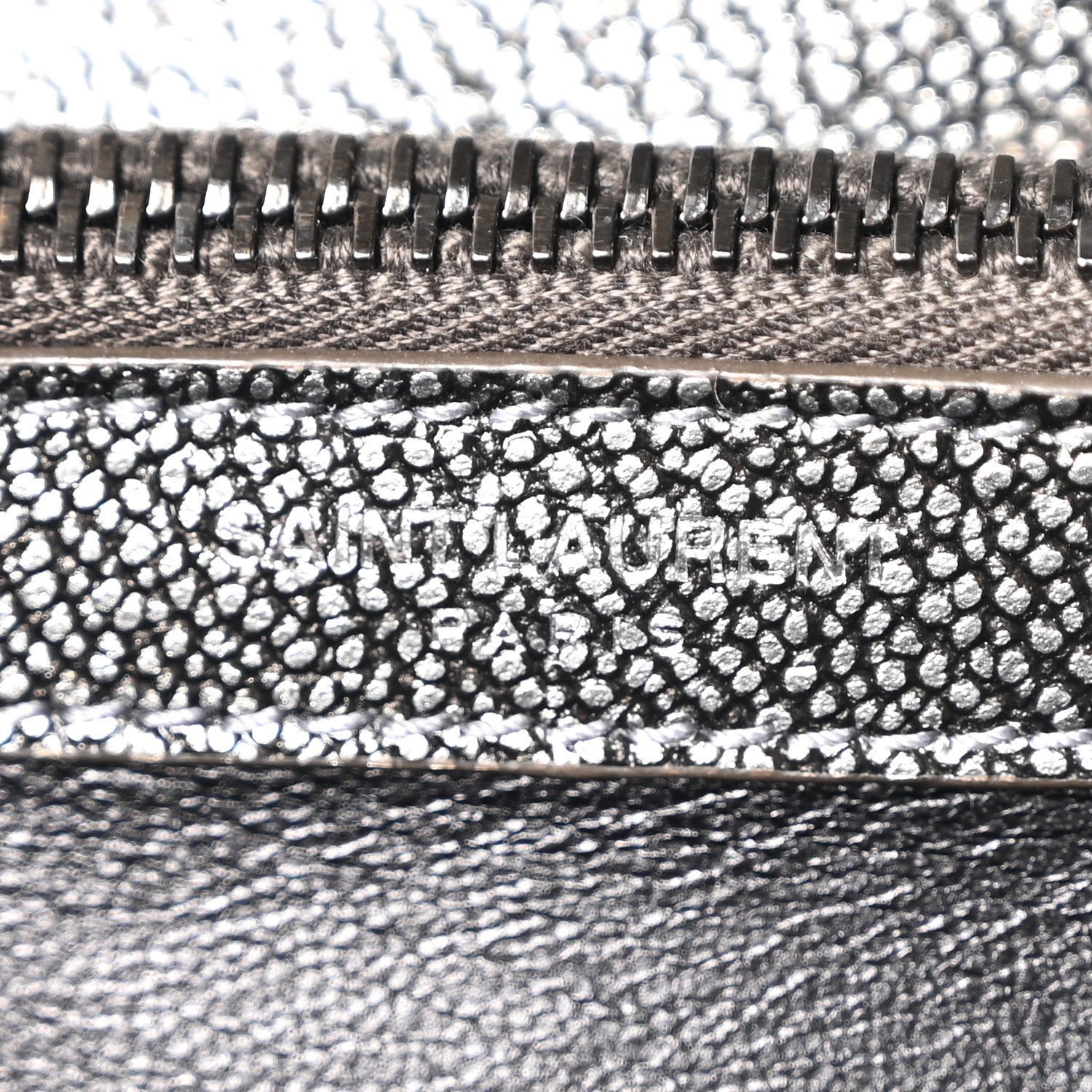 Metallic Grain De Poudre Matelasse Chevron Monogram Medium College Bag Gunmetal