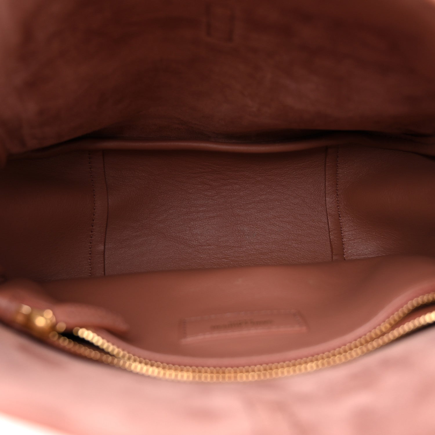Suede Calfskin Small Le 5 A 7 Soft Hobo Barley Pink