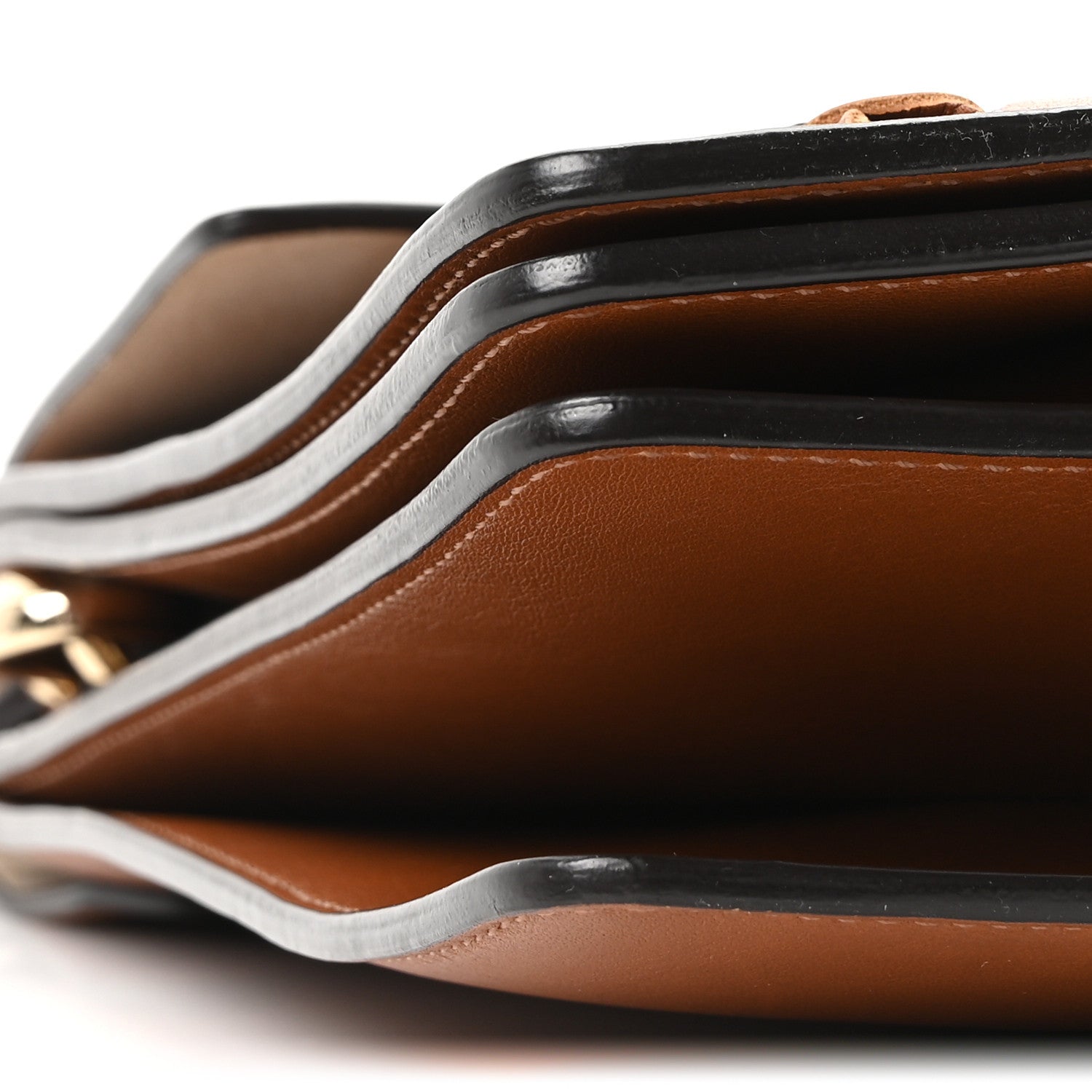 Goatskin Braided Medium Faye Shoulder Bag Caramel Black