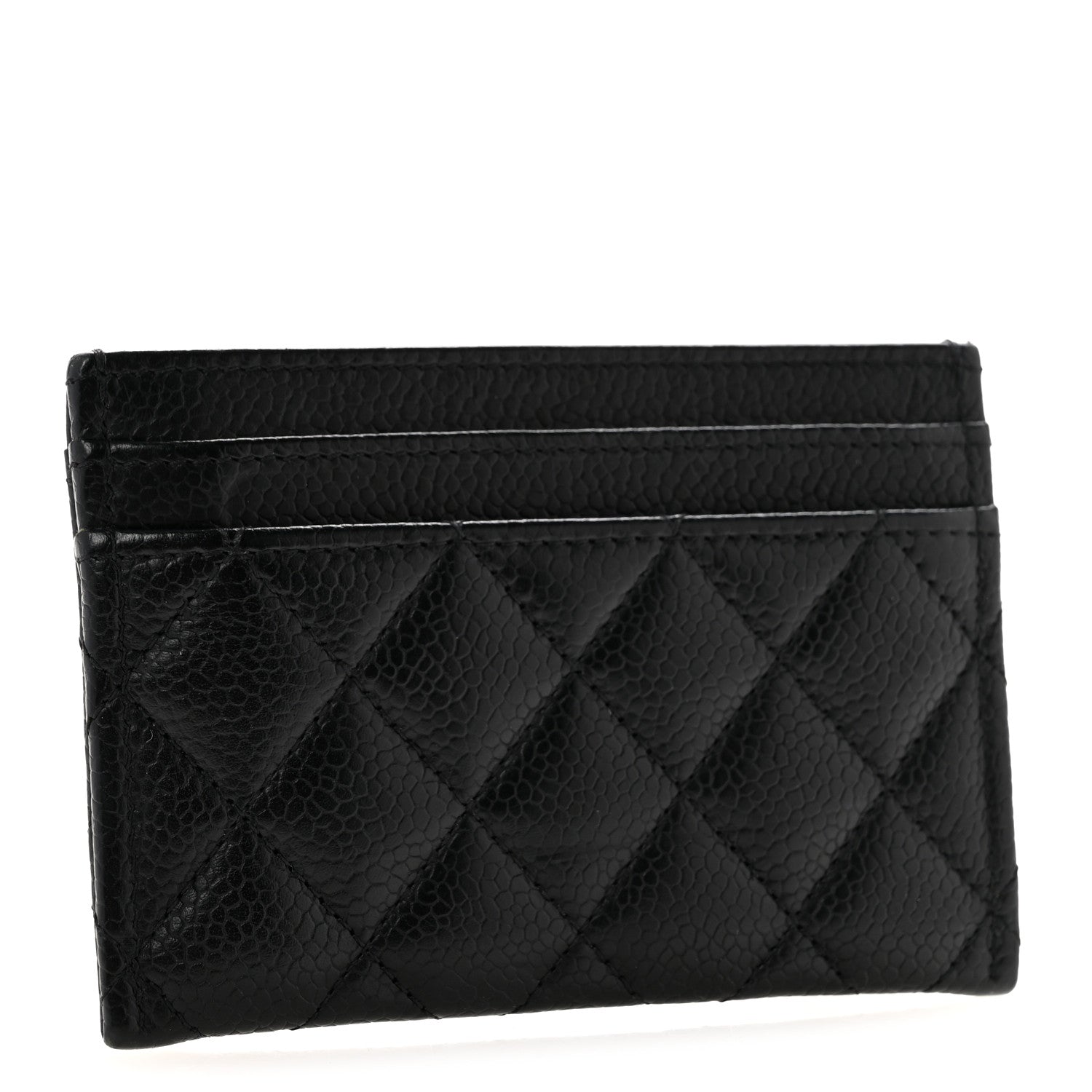 Caviar Quilted Boy Card Holder Black