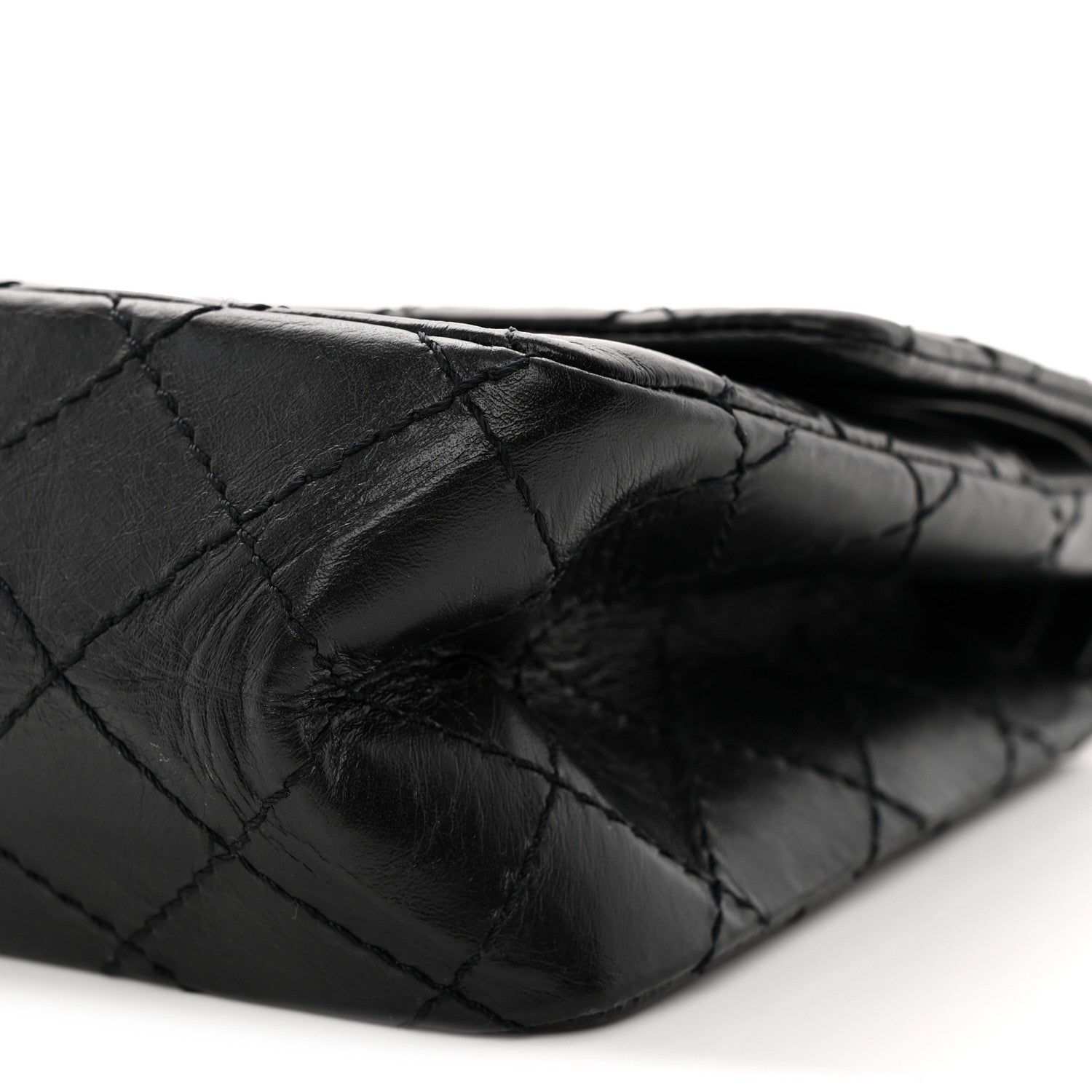 Aged Calfskin Quilted 2.55 Reissue 225 Flap So Black