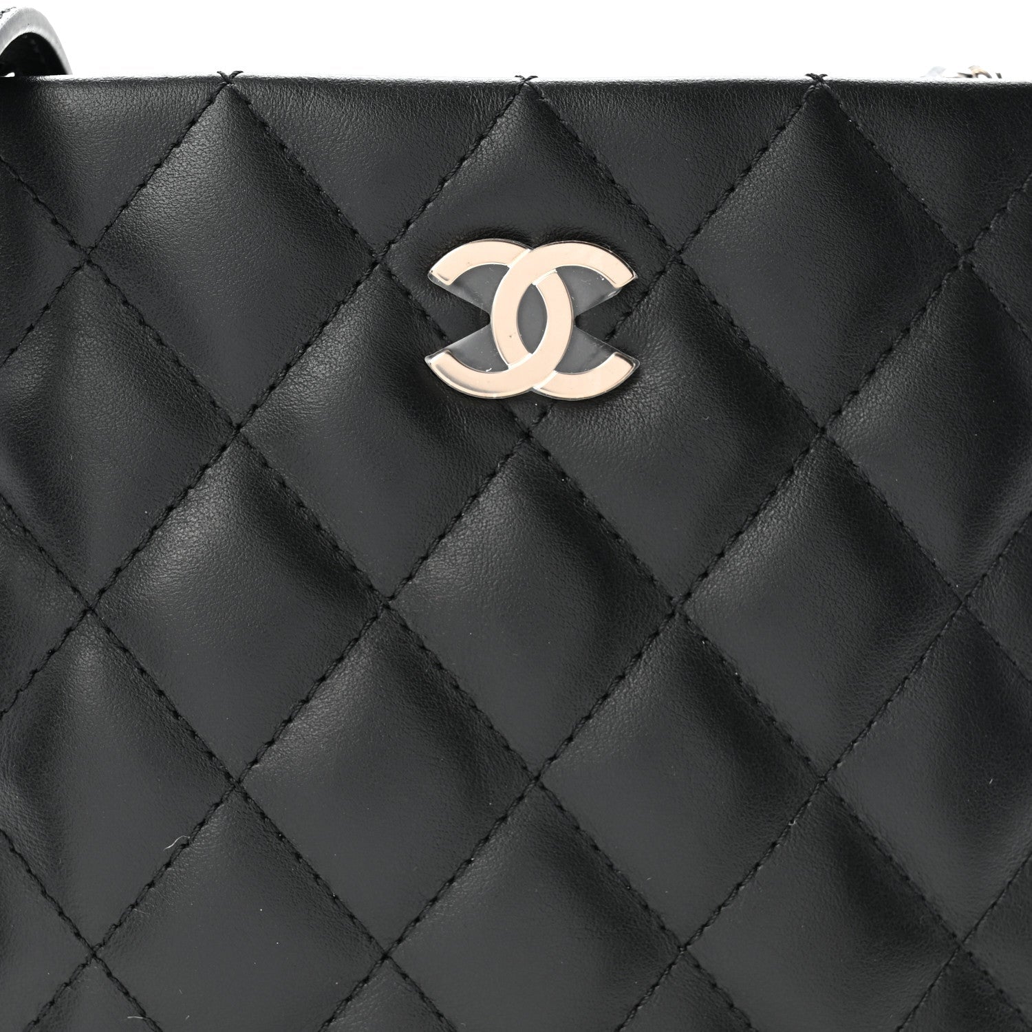 Lambskin Quilted Uniform Crossbody Bag Black