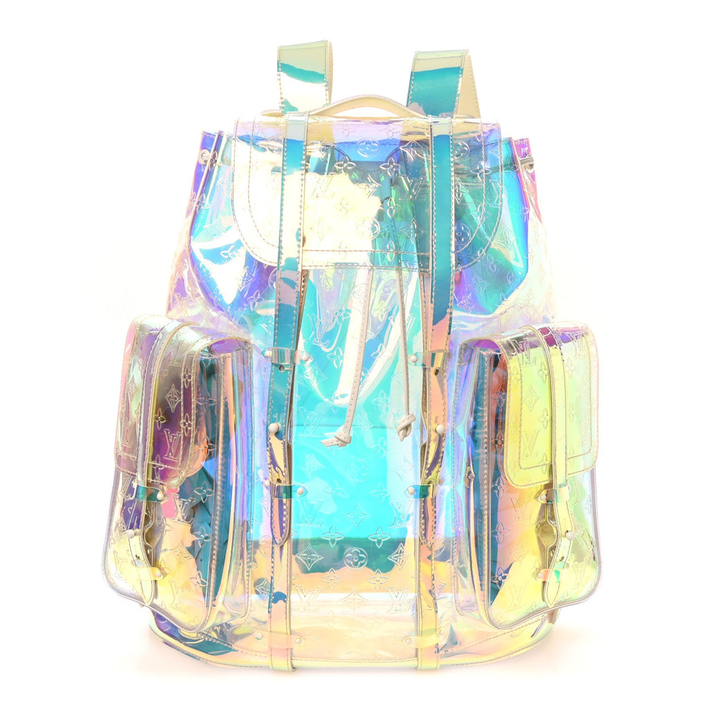 PVC Monogram Christopher Backpack GM Iridescent Prism