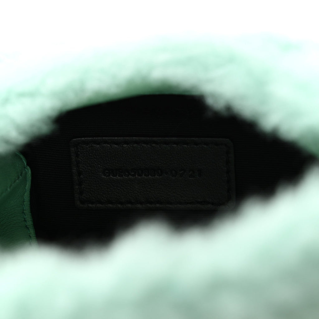 Shearling Quilted Monogram Loulou Puffer Pouch Clutch Iced Mint