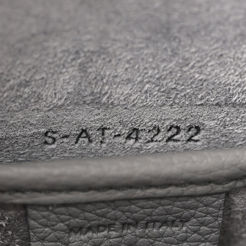 Drummed Calfskin Nano Luggage Kohl