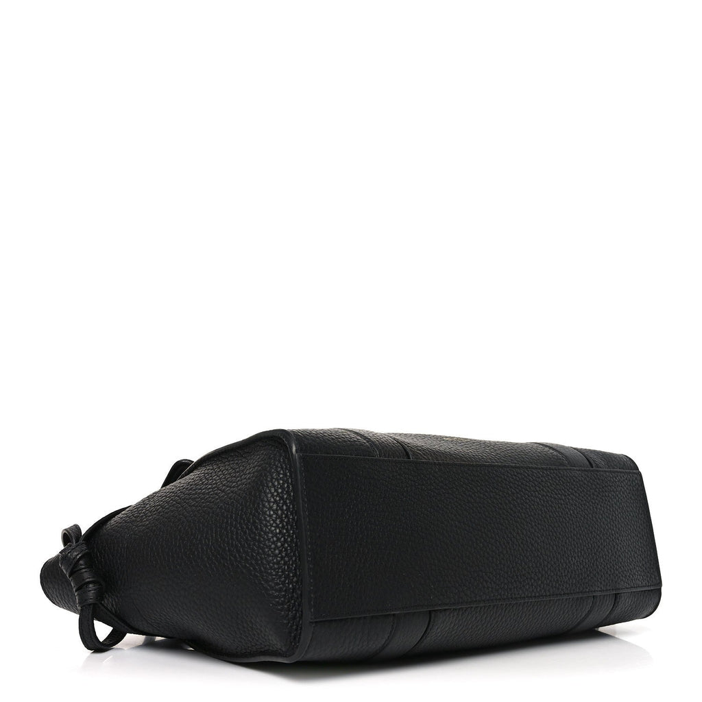 Heavy Grain Small Soft Bayswater Satchel Black