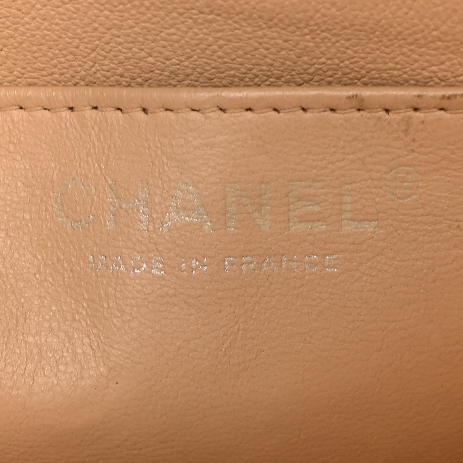 Caviar Quilted Jumbo Single Flap Beige Clair