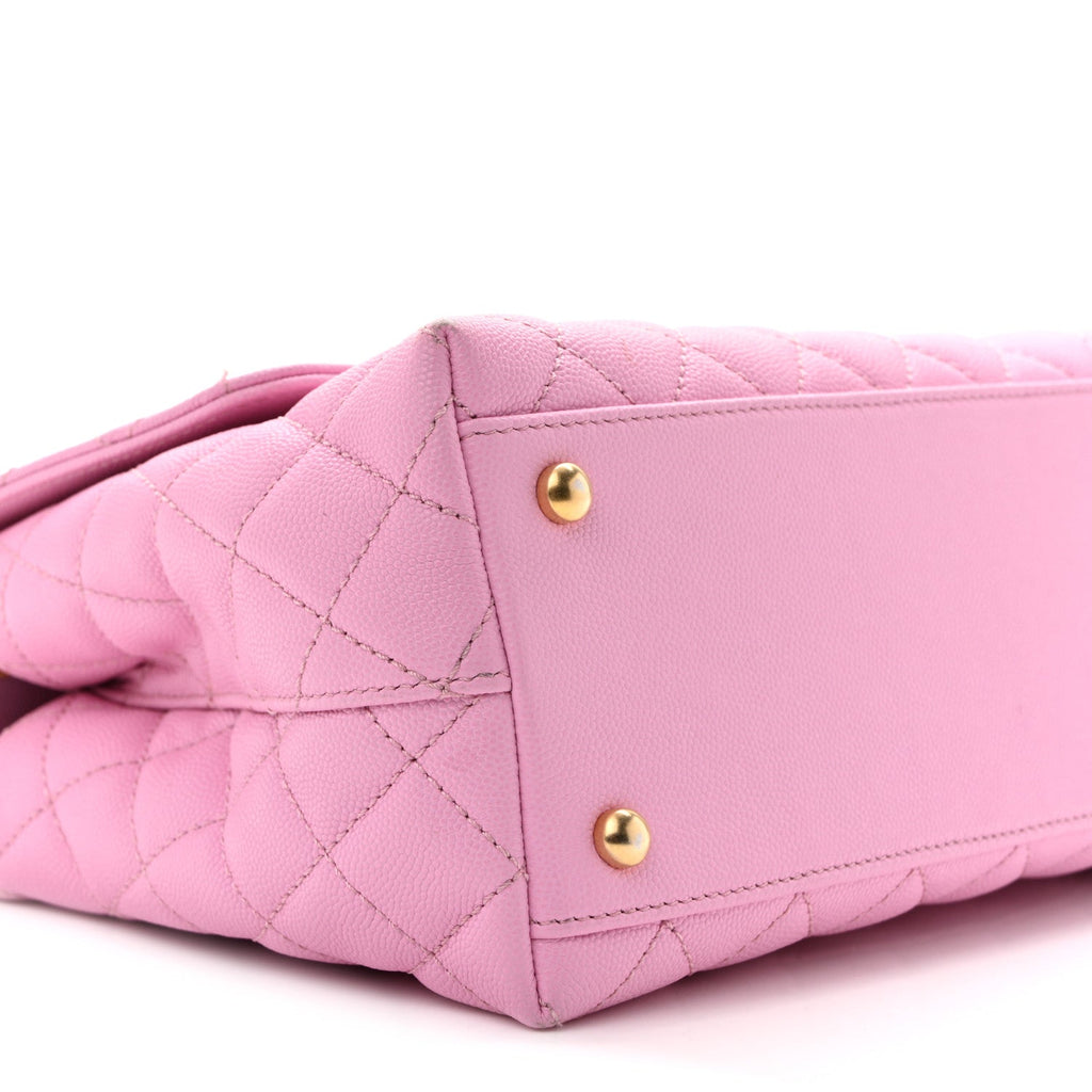 Caviar Quilted Small Coco Chain Handle Flap Lilac