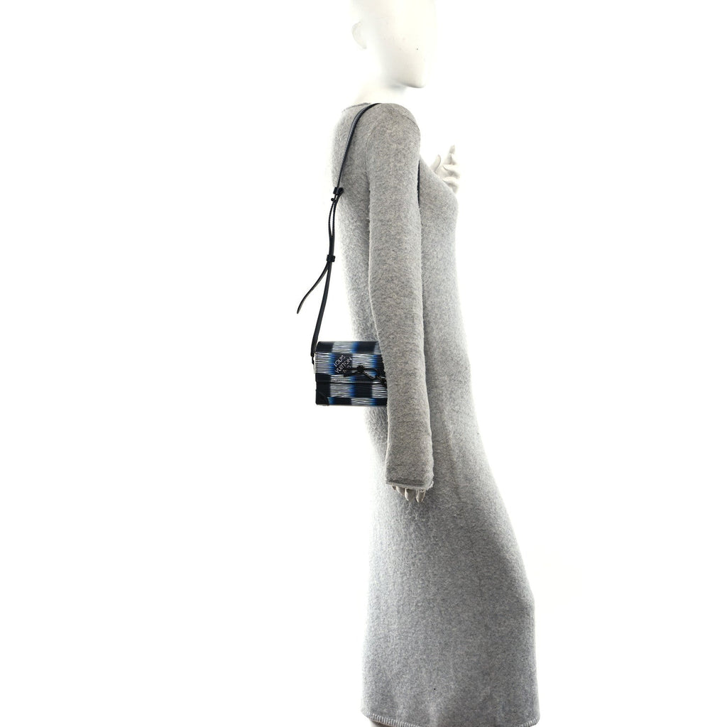 Damier Rush Epi Steamer Wearable Wallet Blue Moon