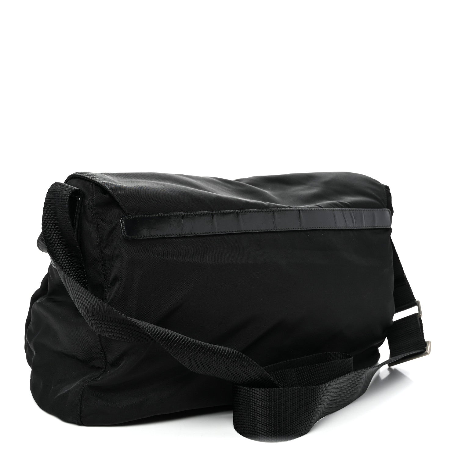 Nylon Vela Sport Messenger Bag Black
