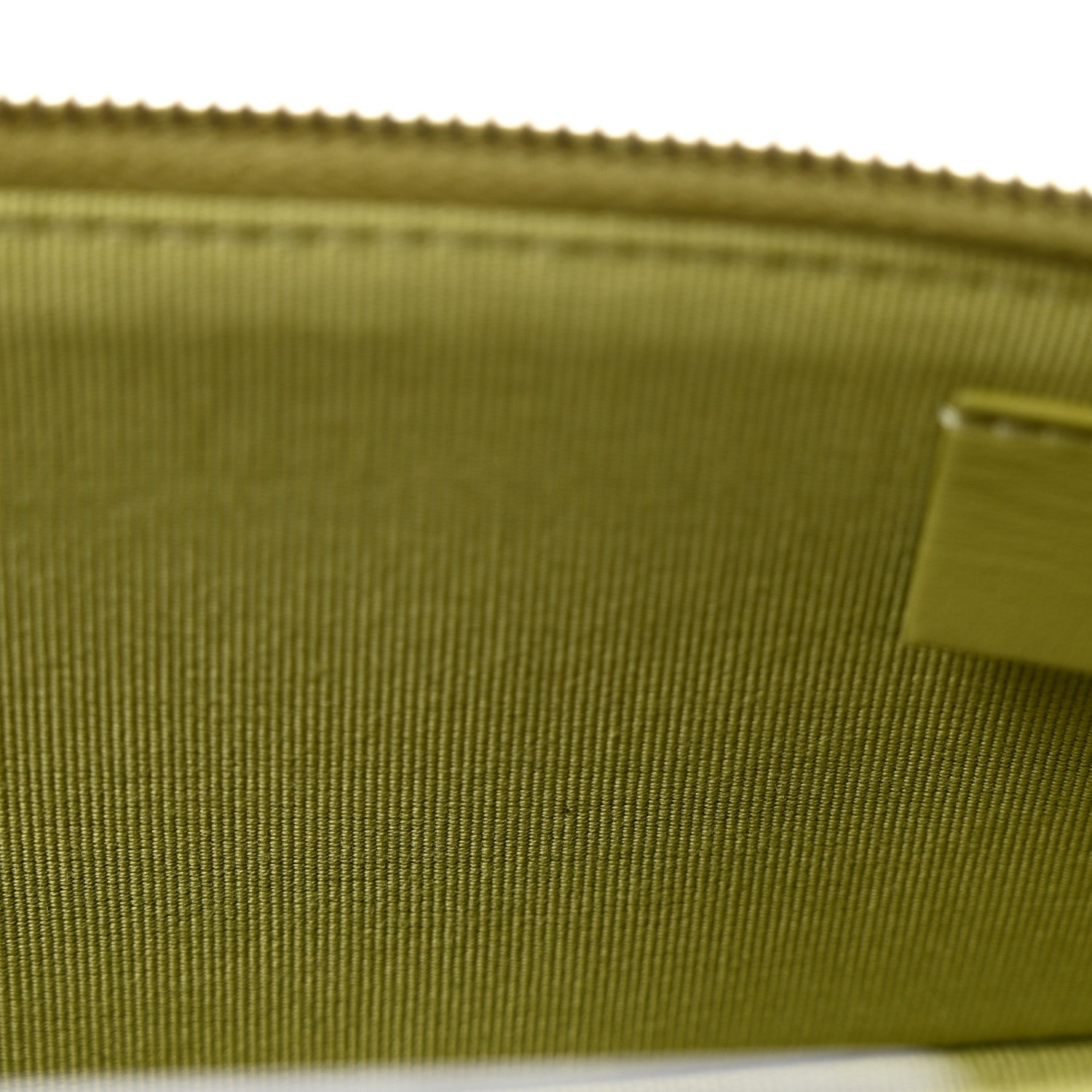 Caviar Quilted Top Handle Slim Vanity With Chain Khaki