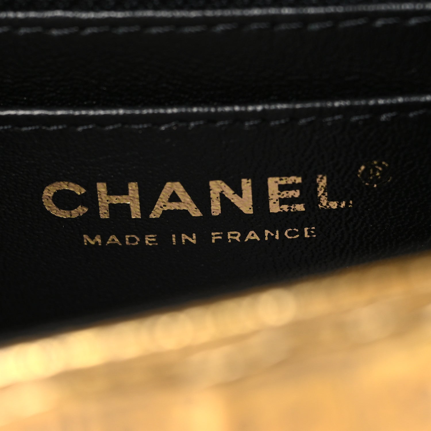 Metallic Calfskin Crocodile Embossed Cocodile Rectangular Mini Flap Gold
