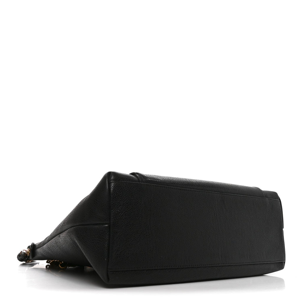 Caviar Flap Shoulder Bag Black