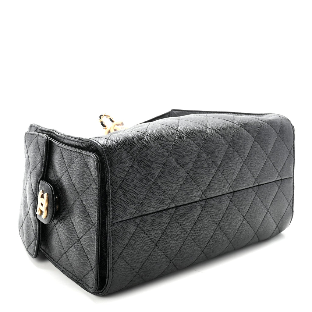 Caviar Quilted Small Chanel 25 Handbag Black