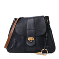 Grained Lambskin Calfskin Medium Lexa Shoulder Bag Navy