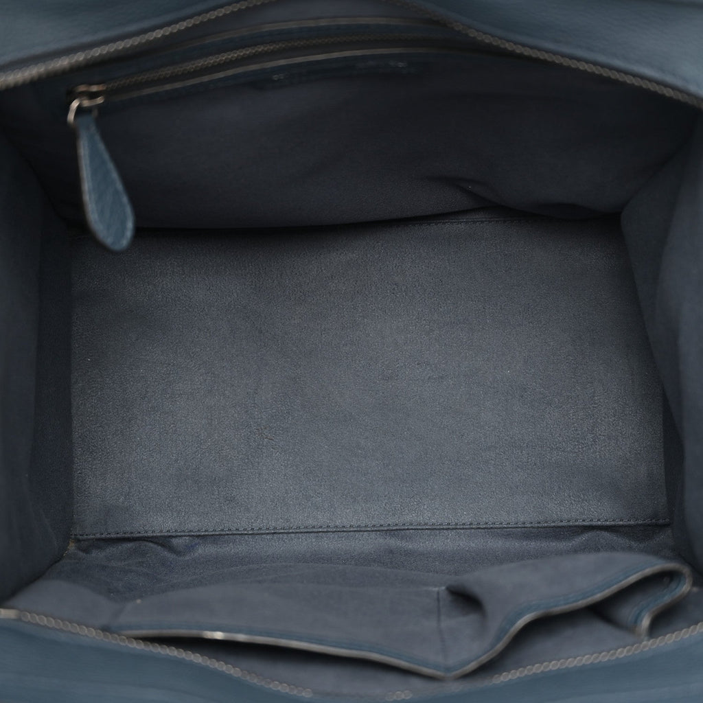 Drummed Calfskin Mini Luggage Slate
