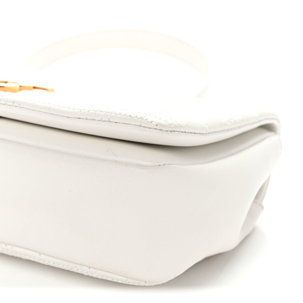 Lambskin Quilted Small Lola Bag White