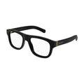 Gucci Eyeglasses Square Full Rim, Shiny Black Frame and Clear Demo Lenses Lens GG1509O001