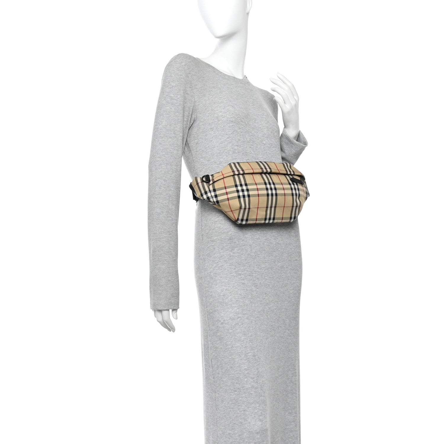 Nylon Vintage Check Medium Sonny Bum Bag Archive Beige Black
