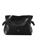Nappa Calfskin Medium Flamenco Knot Clutch Black