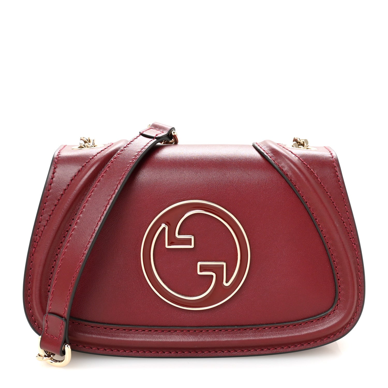 Calfskin Blondie Small Shoulder Bag Dark Red