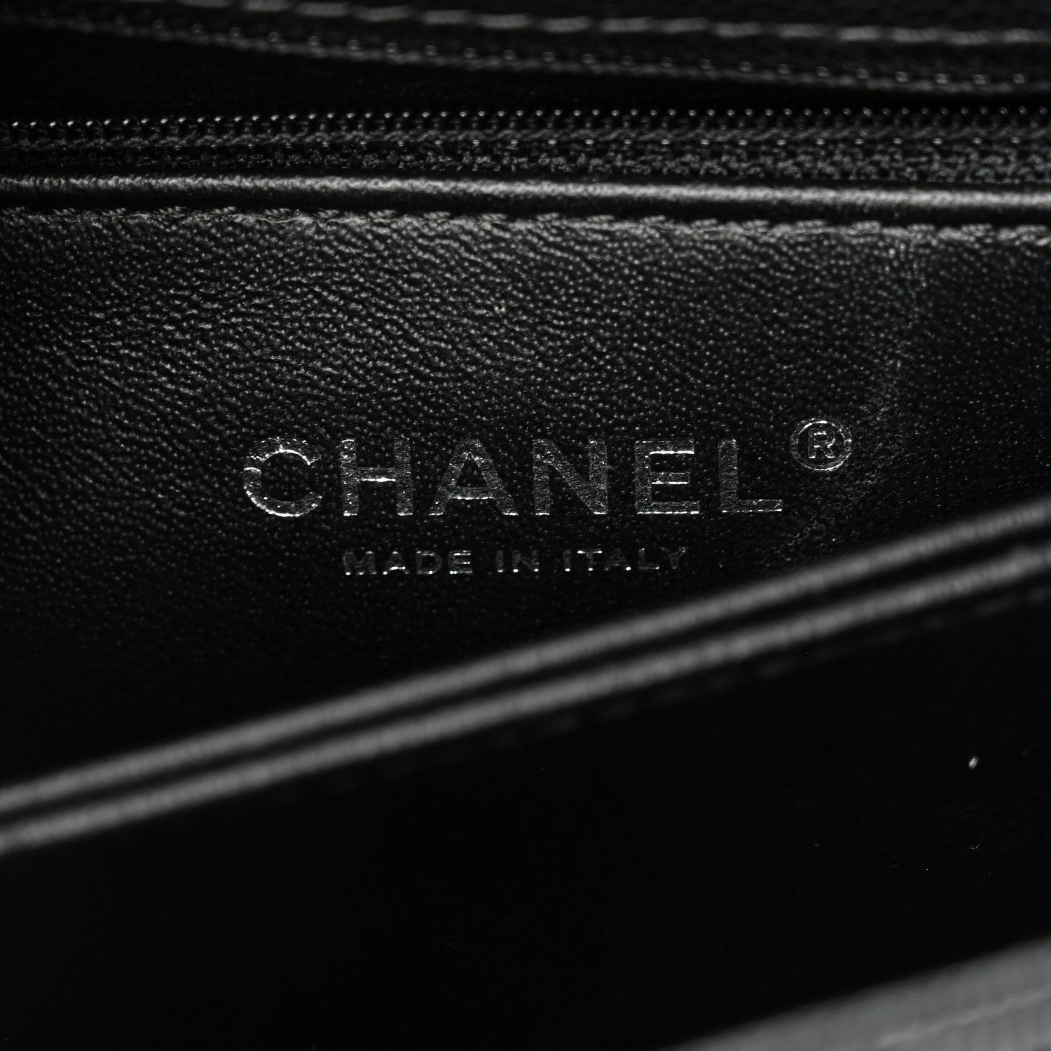 Caviar Lizard Embossed Quilted Mini Coco Handle Flap Black