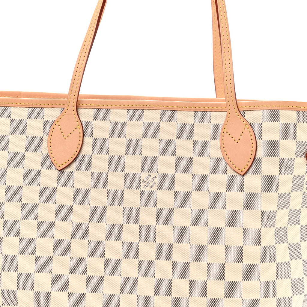 Damier Azur Neo Neverfull MM Rose Ballerine