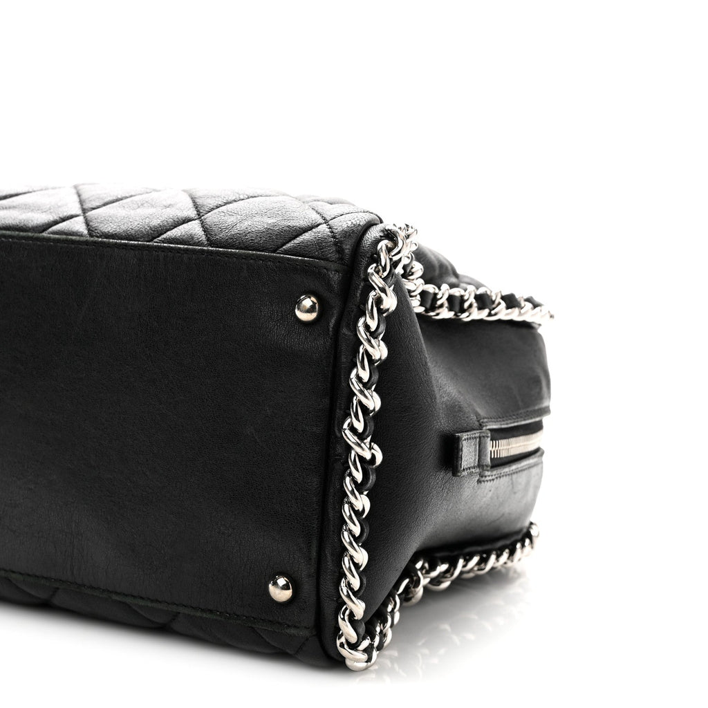 Calfskin Chain Around Bowler Black