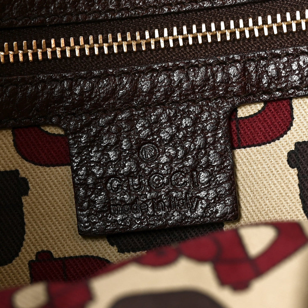 Grained Calfskin Hasler Hobo Brown